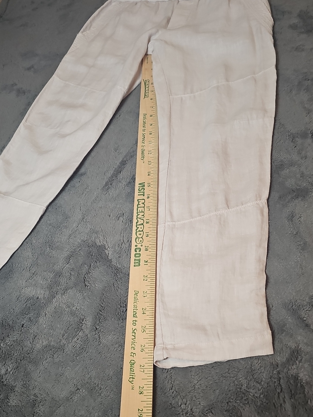 Standard James Perse 100% Linen Drawstring Pants Natural Size 1 Small - Picture 7 of 9